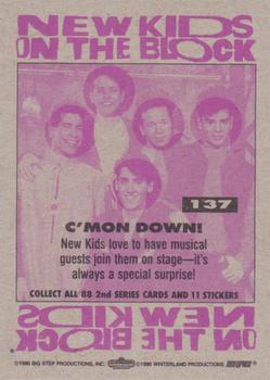 1990 Topps New Kids on the Block Series 2 #137 C'mon Down! Back