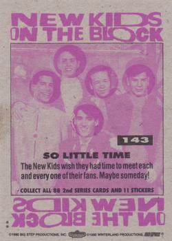 1990 Topps New Kids on the Block Series 2 #143 So Little Time Back