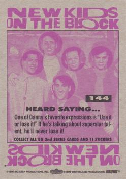 1990 Topps New Kids on the Block Series 2 #144 Heard Saying... Back