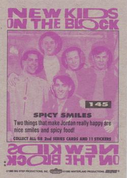 1990 Topps New Kids on the Block Series 2 #145 Spicy Smiles Back