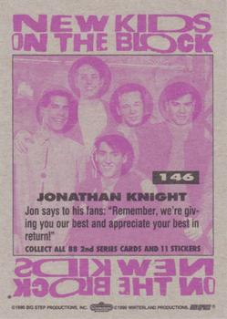 1990 Topps New Kids on the Block Series 2 #146 Jonathan Knight Back