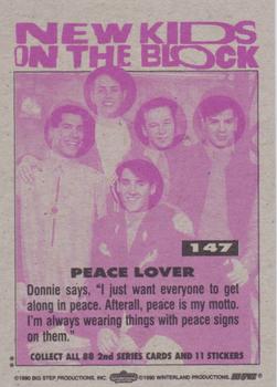 1990 Topps New Kids on the Block Series 2 #147 Peace Lover Back