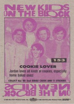 1990 Topps New Kids on the Block Series 2 #153 Cookie Lover Back