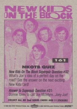 1990 Topps New Kids on the Block Series 2 #161 NKOTB Quiz #32 Back