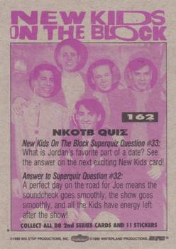 1990 Topps New Kids on the Block Series 2 #162 NKOTB Quiz #33 Back