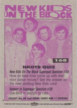 1990 Topps New Kids on the Block Series 2 #168 NKOTB Quiz #39 Back