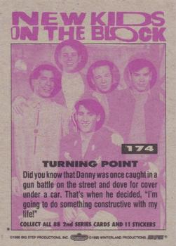 1990 Topps New Kids on the Block Series 2 #174 Turning Point Back