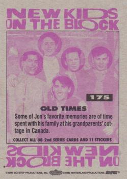 1990 Topps New Kids on the Block Series 2 #175 Old Times Back