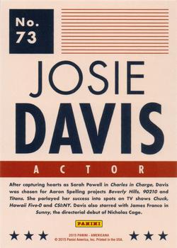 2015 Panini Americana #73 Josie Davis Back