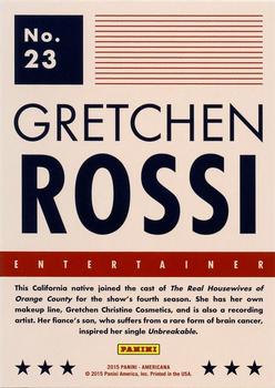 2015 Panini Americana #23 Gretchen Rossi Back