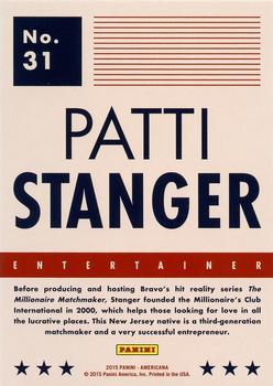 2015 Panini Americana #31 Patti Stanger Back
