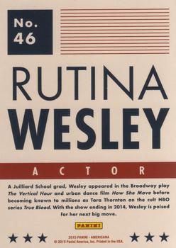 2015 Panini Americana #46 Rutina Wesley Back
