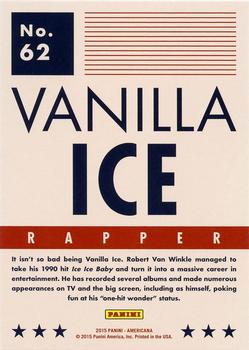 2015 Panini Americana #62 Vanilla Ice Back