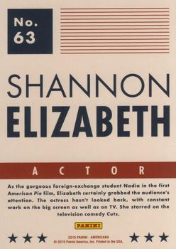 2015 Panini Americana #63 Shannon Elizabeth Back