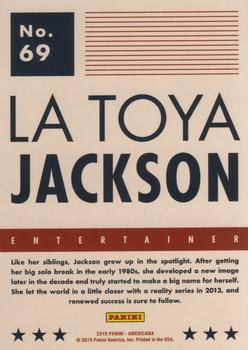 2015 Panini Americana #69 La Toya Jackson Back