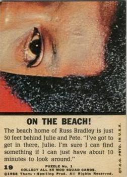 1969 Topps Mod Squad #19 On the Beach! Back