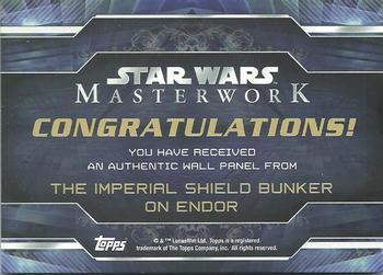 2015 Topps Star Wars Masterwork - Return of the Jedi Bunker Relics #NNO Scout Trooper Back