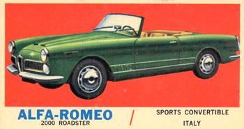 1961 Topps Sports Cars #10 Alfa-Romeo 2000 Roadster Front