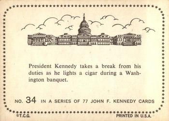 1964 Topps John F. Kennedy #34 Taking Break Back