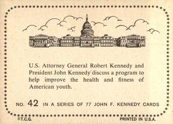 1964 Topps John F. Kennedy #42 John Kennedy / Robert Kennedy Back