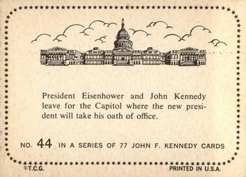 1964 Topps John F. Kennedy #44 Pres. Eisenhower Back