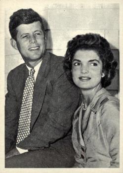1964 Topps John F. Kennedy #75 Senator Kennedy & Miss Jacqueline Bouvier Front