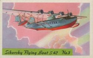 1935 Heinz Famous Airplanes (F277-1) #3 Sikorsky Flying Boat S42 Front