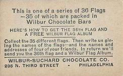 1938 Wilbur-Suchard Flags (R51-2) #NNO Honduras Back