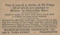 1938 Wilbur-Suchard Flags (R51-2) #NNO Bolivia Back