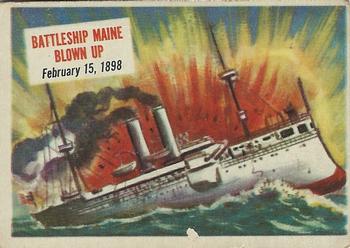 1954 Topps Scoop (R714-19) #4 Battleship Maine Blown Up Front