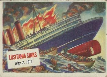 1954 Topps Scoop (R714-19) #5 Lusitania Sinks Front