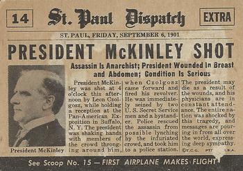 1954 Topps Scoop (R714-19) #14 President McKinley Shot Back