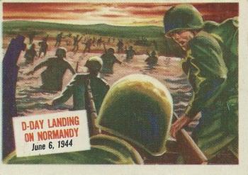 1954 Topps Scoop (R714-19) #16 D-Day Landing On Normandy Front