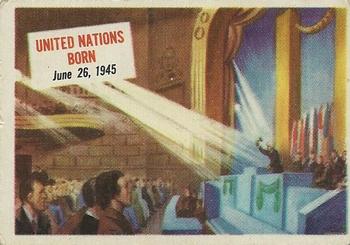 1954 Topps Scoop (R714-19) #22 United Nations Born Front