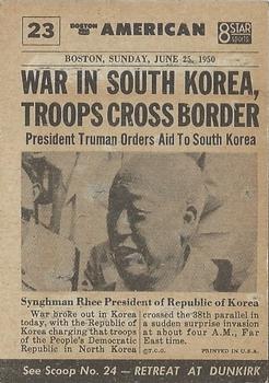 1954 Topps Scoop (R714-19) #23 War in Korea Back