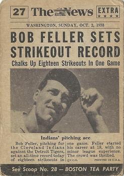 1954 Topps Scoop (R714-19) #27 Bob Feller Back