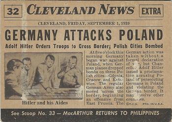 1954 Topps Scoop (R714-19) #32 World War II Begins Back