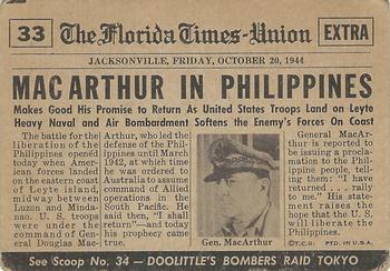 1954 Topps Scoop (R714-19) #33 MacArthur Returns Back