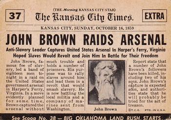 1954 Topps Scoop (R714-19) #37 John Brown's Raid Back