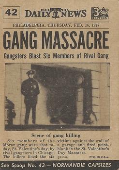 1954 Topps Scoop (R714-19) #42 Massacre in Chicago Back