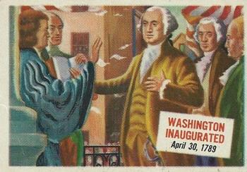 1954 Topps Scoop (R714-19) #51 Washington Inaugurated Front