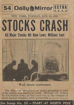 1954 Topps Scoop (R714-19) #54 Stock Market Crashes Back