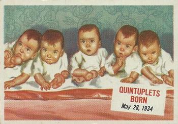 1954 Topps Scoop (R714-19) #64 Quintuplets Born Front