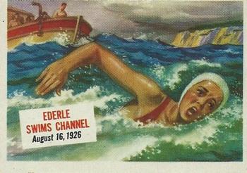 1954 Topps Scoop (R714-19) #72 Ederle Swims Channel Front