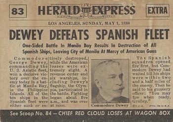 1954 Topps Scoop (R714-19) #83 Battle of Manila Bay Back
