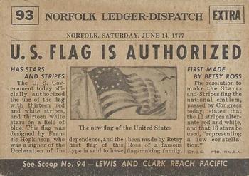 1954 Topps Scoop (R714-19) #93 United States Gets Flag Back