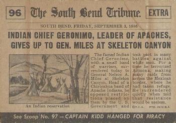 1954 Topps Scoop (R714-19) #96 Geronimo Surrenders Back