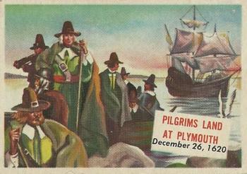 1954 Topps Scoop (R714-19) #104 Pilgrims Land At Plymouth Front