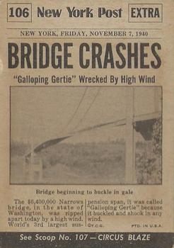 1954 Topps Scoop (R714-19) #106 Bridge Crashes Back