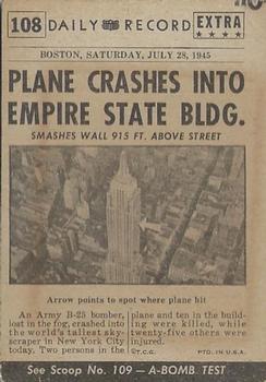 1954 Topps Scoop (R714-19) #108 Skyscraper Crash Back